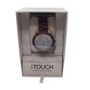 iTOUCH CONNECTED Smartwatch Gold Tone Purple Strap Fitness Tracker Sleep Monitor